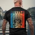 Hustle Retro Native American Indian Hip Hop Music Lover Men's Back Print T-shirt Gifts for Old Men