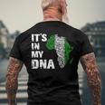 Its In My Dna Proud Nigeria Africa Usa Fingerprint Men's Back Print T-shirt Gifts for Old Men