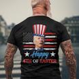 Joe Biden Happy 4Th Of Easter Confused 4Th Of July Men's Back Print T-shirt Gifts for Old Men