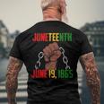 Juneteenth June 19Th 1865 Juneteenth Black Freedom Day Flag Men's Back Print T-shirt Gifts for Old Men