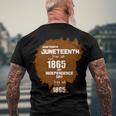 Juneteenth Woman Tshirt Men's Crewneck Short Sleeve Back Print T-shirt Gifts for Old Men