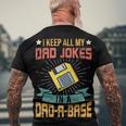 I Keep All My Dad Jokes In A Dad-A-Base Vintage Fathers Day Men's T-shirt Back Print Gifts for Old Men