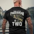 Kids 2 Years Old Fishing Birthday Party Fisherman 2Nd For Boy Men's Back Print T-shirt Gifts for Old Men