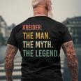 Kreider Name Shirt Kreider Family Name V2 Men's Crewneck Short Sleeve Back Print T-shirt Gifts for Old Men