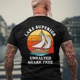 Lake Superior Unsalted Shark Free Men's Back Print T-shirt Gifts for Old Men
