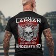 Langan Name Shirt Langan Family Name Men's Crewneck Short Sleeve Back Print T-shirt Gifts for Old Men