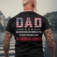At Least You Dont Have A Liberal Child American Flag Men's Back Print T-shirt Gifts for Old Men