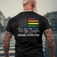Lgbt Vintage 1776 American Flag We The People Means Everyone Men's Back Print T-shirt Gifts for Old Men