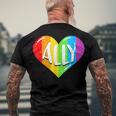 Lgbtq Ally For Gay Pride Men Women Children Men's Back Print T-shirt Gifts for Old Men
