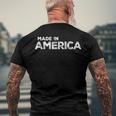 Made In America Patriotic 4Th Of July Men's Back Print T-shirt Gifts for Old Men