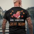 Make Thanksgiving Great Again Funny 5 Shirt Men's Crewneck Short Sleeve Back Print T-shirt Gifts for Old Men