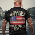 Making America Great Since 1962 60Th Birthday Men's T-shirt Back Print Gifts for Old Men