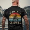 Master Of The Campfire Camping Retro Camper Men's Crewneck Short Sleeve Back Print T-shirt Gifts for Old Men