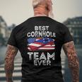 Matching Cornhole For Tournament - Best Cornhole Team Men's Back Print T-shirt Gifts for Old Men