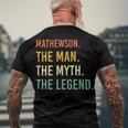 Mathewson Name Shirt Mathewson Family Name Men's Crewneck Short Sleeve Back Print T-shirt Gifts for Old Men