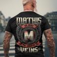 Mathis Blood Run Through My Veins Name V5 Men's Crewneck Short Sleeve Back Print T-shirt Gifts for Old Men