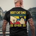 Mens Vintage Best Cat Dad Ever Bump Fit 240 Shirt Men's Crewneck Short Sleeve Back Print T-shirt Gifts for Old Men