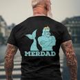 Merdad Security Merman Mermaids Daddy Fathers Day Dad Men's Back Print T-shirt Gifts for Old Men