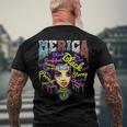 Merica African American Flag Bandana - 4Th Of July Queen Men's Back Print T-shirt Gifts for Old Men