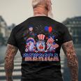 Merica Gnomes Happy 4Th Of July Us Flag Independence Day Men's T-shirt Back Print Gifts for Old Men