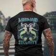 Mermaid Security Merman Swimming Men's Back Print T-shirt Gifts for Old Men