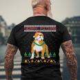 Merry Pitmas Pitbull Santa Claus Dog Ugly Christmas Men's Back Print T-shirt Gifts for Old Men
