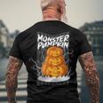 Monster Pumpkin Men's Crewneck Short Sleeve Back Print T-shirt Gifts for Old Men