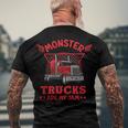 Monster Trucks Are My Jam Men's Crewneck Short Sleeve Back Print T-shirt Gifts for Old Men