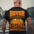 Motorcycle Grandpa Biker S Funny 499 Shirt Men's Crewneck Short Sleeve Back Print T-shirt Gifts for Old Men