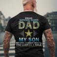 My Son Wears Combat Bootsproud 689 Shirt Men's Crewneck Short Sleeve Back Print T-shirt Gifts for Old Men