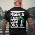 Nigeria Is In My Dna Nigerian Flag Africa Map Raised Fist Men's Crewneck Short Sleeve Back Print T-shirt Gifts for Old Men