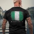 Nigeria Nigerian Flag Souvenir Men's Back Print T-shirt Gifts for Old Men