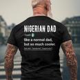 Mens Nigerian Dad Definition - Nigerian Daddy Flag Men's Back Print T-shirt Gifts for Old Men