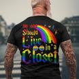 No One Should Live In A Closet Lgbt-Q Gay Pride Proud Ally Men's Back Print T-shirt Gifts for Old Men
