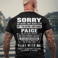 Paige Name Sorry My Heart Only Beats For Paige Men's T-Shirt Back Print Gifts for Old Men