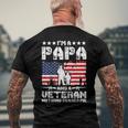 Mens Im A Papa And A Veteran Nothing Scares Me Proud Us Army Men's Back Print T-shirt Gifts for Old Men