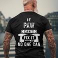 Mens If Paw Cant Fix It No One Can Grandpa Men's Back Print T-shirt Gifts for Old Men