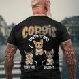 Pembroke Welsh Corgi Untoasted Toasted Burnt Dog Lovers V3 Men's Crewneck Short Sleeve Back Print T-shirt Gifts for Old Men