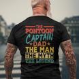 The Pontoon Captain Dad The Man Myth Happy Fathers Day Men's Back Print T-shirt Gifts for Old Men