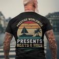 Prestigeworldwide Presentsboats Andhoes Vintage Funny Boating Boating Gifts Men's Crewneck Short Sleeve Back Print T-shirt Gifts for Old Men