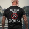 Only You Can Prevent Socialism Trump Supporters Men's Back Print T-shirt Gifts for Old Men
