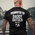 Mens Promoted To Daddy Duties For New Dad Men's Back Print T-shirt Gifts for Old Men