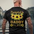 Promoted To Daddy Est 2022 Sunflower Men's Back Print T-shirt Gifts for Old Men