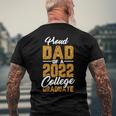 Mens Proud Dad Of A 2022 Graduate Graduation College Student Papa Men's Back Print T-shirt Gifts for Old Men