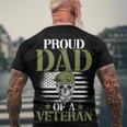 Proud Dad Of A Veteran Patrioticic Memorial Day 4Th Of July Men's T-shirt Back Print Gifts for Old Men
