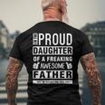 Womens Im The Proud Daughter Of A Freaking Awesome Father Men's Back Print T-shirt Gifts for Old Men