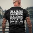 Im A Proud Father In Law Of A Freaking Awesome Son In Law Essential Men's Back Print T-shirt Gifts for Old Men