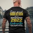 Proud Godfather Of Kindergarten Graduate 2022 Graduation Men's Back Print T-shirt Gifts for Old Men