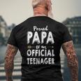 Proud Papa Of Official Teenager - 13Th Birthday Men's Back Print T-shirt Gifts for Old Men