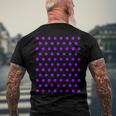 Purple And White Polka Dots Men's Back Print T-shirt Gifts for Old Men